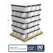 Stack of 90 Cases of ABNPF Nitrile 3 Mil Exam Gloves on a Pallet with Pallet Dimensions and Specs